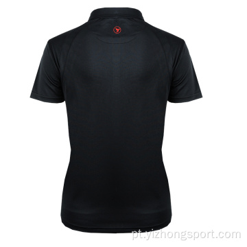 Camisa polo Moisture Wicking Dry Fit preta